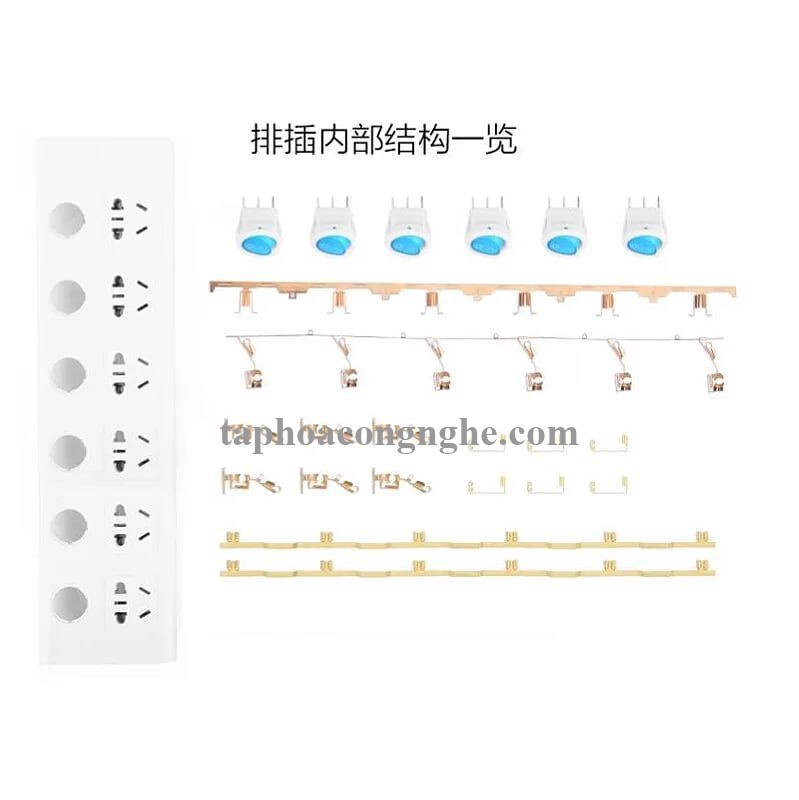 Ugreen 30242 3M Màu Trắng Ổ cắm điện đa năng 6 cổng + công tắc MAX 2500W CD117 30030242